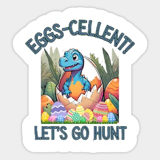 Easter dinosaur egg hunt Sticker